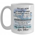 Gift to My Son - Love Mom Novelty Tea Cups Print Best for Birthday Anniversary