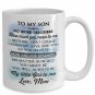 Gift to My Son - Love Mom Novelty Tea Cups Print Best for Birthday Anniversary