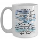 Gift to My Son - Love Dad Novelty Coffee Mug Print Best for Birthday Anniversary