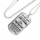 Great Dad To Son Perfect Gift Dog Tag From Father Daddy Papa, Birthday Presents
