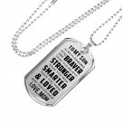 Mom Loves You - Nice Dog Tag Gift From Mother Mommy Mama in Birthday Anniversary