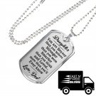 Dad Loves Daughter Dog Tag Gifts From Father Papa Daddy in Birthday Anniversary