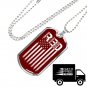 Red Friday - Support our Troops Dog Tag For Father Grandpa Uncle Mother Dad Mom