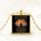 Grandpa Grandfather's Love Gift To My Grandson Necklace for Anniversary Birthday