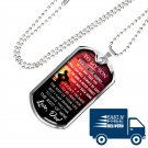 Great Dad To Son Perfect Gifts Dog Tag From Father Daddy Papa, Birthday Presents