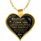 Great Grandma To Granddaughter Gifts - I Love You Jewelry Heart Pendant Presents