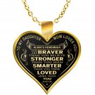 Great To My Daughter - Mom Loves You Necklace Gift From Mother Mama in Birthday