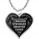 Best To My Daughter - Mom Loves You Necklace Gifts From Mother Mommy in Birthday