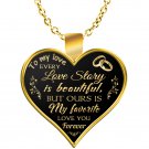 Valentine's Day Gift - To My Love Heart Gold Necklace – Love Wife Bride Birthday