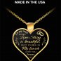 Valentine's Day Gift - To My Love Heart Gold Necklace – Love Wife Bride Birthday