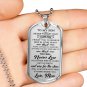 Great Mother To Son Luxury Gift Dog Tags From Mom Mommy Mama Birthday Presents