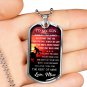 Great Mom To Son Perfect Gift Dog Tag From Mother Mommy Mama, Birthday Presents
