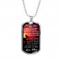 Great Mom To Son Perfect Gift Dog Tag From Mother Mommy Mama, Birthday Presents