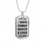 Mom Loves You - Nice Dog Tag Gift From Mother Mommy Mama in Birthday Anniversary