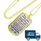Love My Husband Great Gift for Valentine's Day From Wife Honey - Luxury Gold Dog Tag