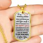 Love My Husband Great Gift for Valentine's Day From Wife Honey - Luxury Gold Dog Tag
