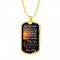 Love Dad To Daughter Perfect Gift Gold Dog Tag From Father Daddy - Birthday Presents