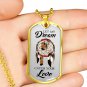 Let My Dream Catch Your Love Luxury Gold Dog Tag - Perfect Gift for Wife Husband Lovers