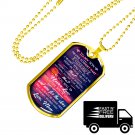 Love Mother To Son Perfect Gift Luxury Gold Dog Tag From Mom Mommy Mama, Birthday Presents