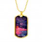 Love Mother To Son Perfect Gift Luxury Gold Dog Tag From Mom Mommy Mama, Birthday Presents