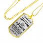 Great Dad To Son Perfect Gift Luxury Gold Dog Tag From Father Daddy Papa, Birthday Presents
