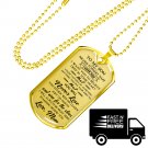 Great Mother To Son Luxury Gift Gold Dog Tags From Mom Mommy Mama Birthday Presents