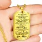 Great Mother To Son Luxury Gift Gold Dog Tags From Mom Mommy Mama Birthday Presents