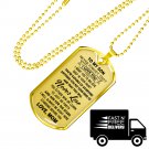 Love Mom To Son Luxury Gift Gold Dog Tags From Mother Mommy, Birthday Presents