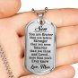 Mom Loves Son - Nice Dog Tag Gift From Mother Mama Mommy in Birthday Anniversary