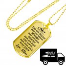 Mom Loves Son - Nice Dog Tag Gift From Mother Mama Mommy in Birthday Anniversary