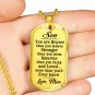Mom Loves Son - Nice Dog Tag Gift From Mother Mama Mommy in Birthday Anniversary