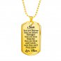Mom Loves Son - Nice Dog Tag Gift From Mother Mama Mommy in Birthday Anniversary
