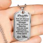 Mom Loves Daughter Dog Tag Gifts From Mother Mama Mommy in Birthday Anniversary