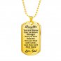 Dad Loves Daughter Luxury Gold Dog Tag Gifts From Father Papa Daddy in Birthday Anniversary