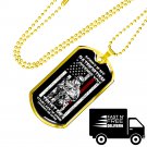 Veteran's Day Luxury Gold Dog Tag Gifts - Great for Father Grandpa Uncle Mother Aunt