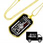 Veteran's Day Luxury Gold Dog Tag Gifts - Great for Father Grandpa Uncle Mother Aunt