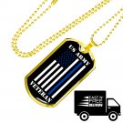 Great Veteran's Day Luxury Gold Dog Tag Gift, For Father Grandpa Uncle Mother Dad Mom