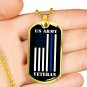 Great Veteran's Day Luxury Gold Dog Tag Gift, For Father Grandpa Uncle Mother Dad Mom