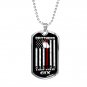 Veteran's Day Gift Ideas Luxury Dog Tag Necklace Chain For Father Grandpa Uncle Mother Dad Mom