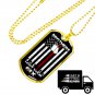 Veteran's Day Gift Ideas Luxury Gold Dog Tag Necklace Chain For Father Grandpa Uncle Mother Dad Mom