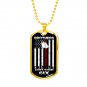 Veteran's Day Gift Ideas Luxury Gold Dog Tag Necklace Chain For Father Grandpa Uncle Mother Dad Mom