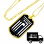 Veteran's Day Gift Idea - Luxury Gold Dog Tag For Father Grandpa Uncle Mother Dad Mom