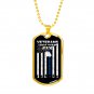 Veteran's Day Gift Idea - Luxury Gold Dog Tag For Father Grandpa Uncle Mother Dad Mom