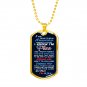 Proud to be an American - Luxury Gold Dog Tag Necklace Chain For Father Grandpa Uncle Mother Dad Mom