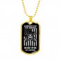 Gift For Bikers Luxury Gold Dog Tag - Birthday Gift For Dad Father Grandpa Uncle Mom