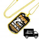 Father's Day Luxury Gold Dog Tags - Birthday Gift For Dad Grandpa Papa Uncle Pop-Pops
