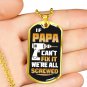 Father's Day Luxury Gold Dog Tags - Birthday Gift For Dad Grandpa Papa Uncle Pop-Pops