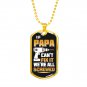 Father's Day Luxury Gold Dog Tags - Birthday Gift For Dad Grandpa Papa Uncle Pop-Pops