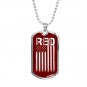 Red Friday - Support our Troops Dog Tag For Father Grandpa Uncle Mother Dad Mom