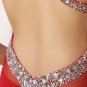 #AJ013 women's sexy crystal cut-out prom dresses wedding party cocktail evening dresses 2pcs/lot